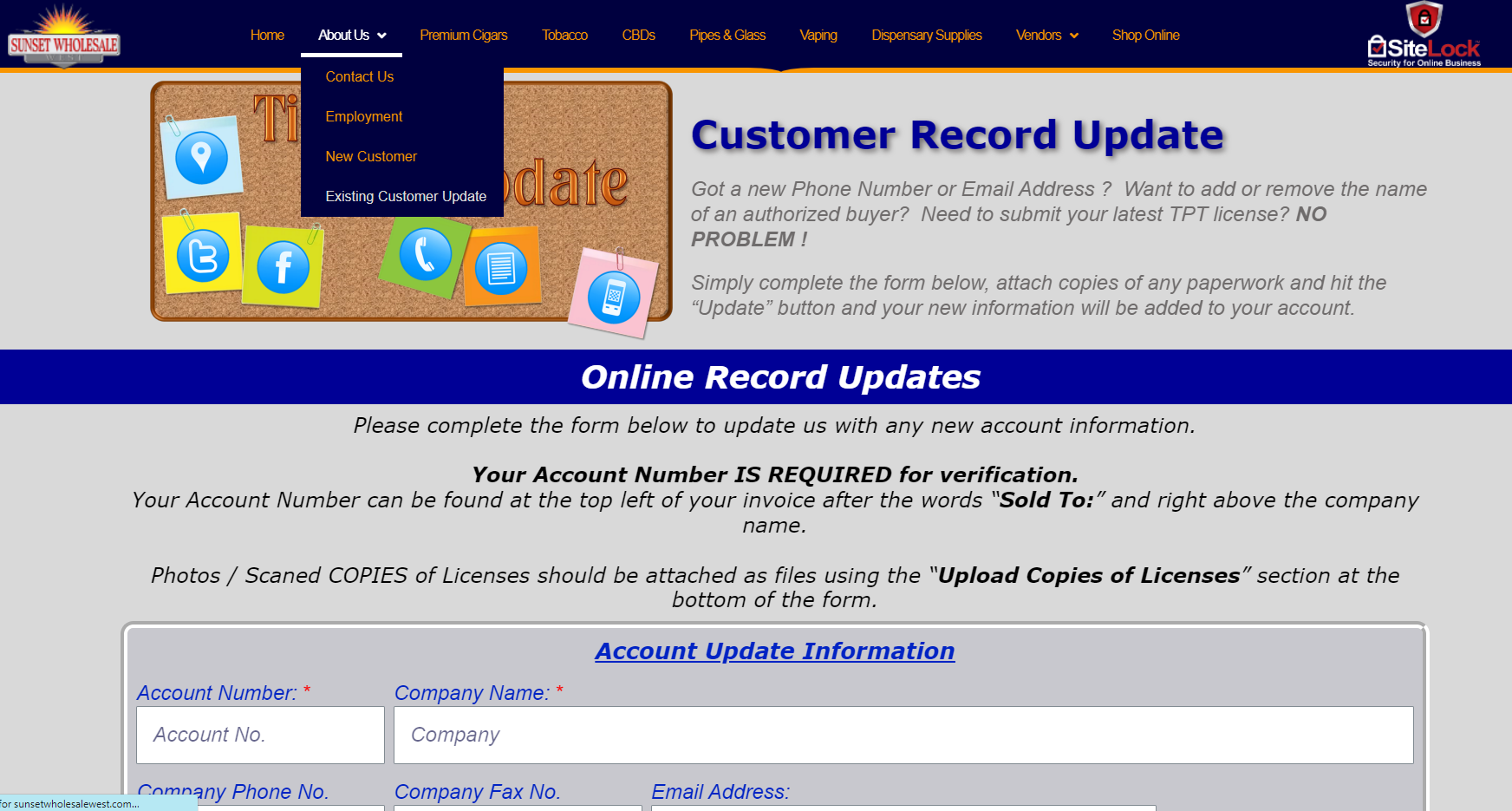 Customer Record Update